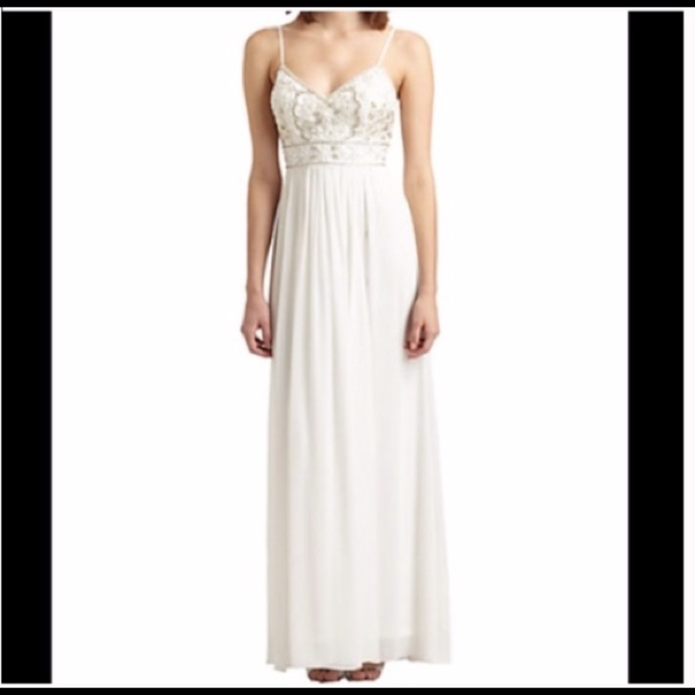 Sue Wong Beaded Maxi Prom Wedding Dress